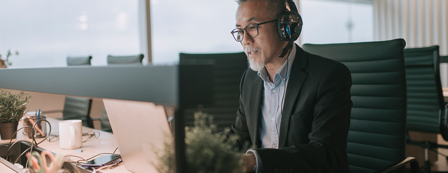 Man with headset