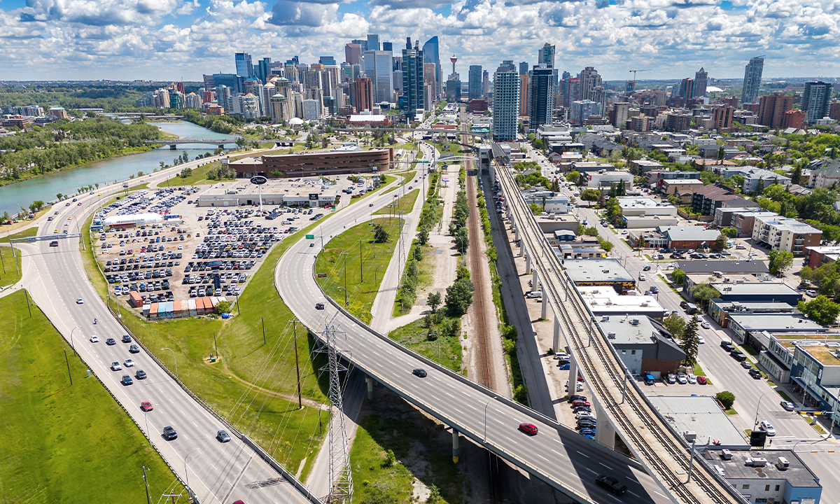 aerial city view