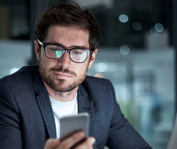 Person checking phone